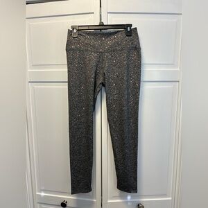 NWT The Free Yoga Leggings Size Women’s Large Color Gray With Copper Flakes